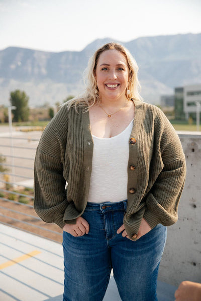 Buttoned Up Babe Sweater