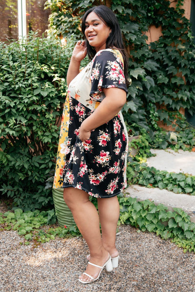 Color Block Blooms Dress
