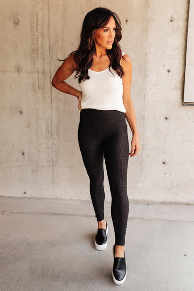 Popcorn Leggings in Black