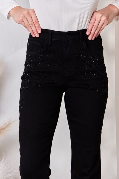 Judy Blue DAZZLE Rhinestone Embellishment Slim Jeans