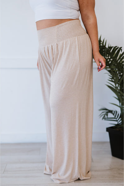 Easy Breezy Palazzo Pants in Beige