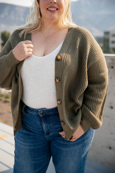 Buttoned Up Babe Sweater