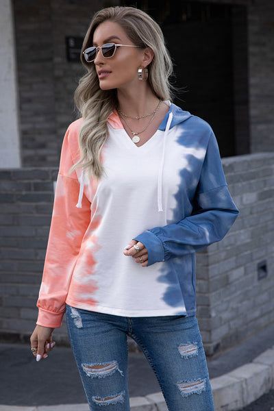 Tie-Dye Drawstring Hoodie