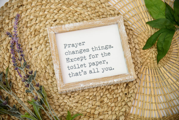 Prayer Changes Everything Framed Quote