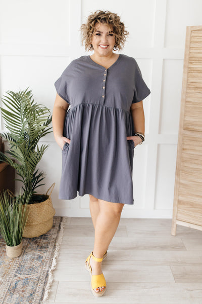 A Wish Your Heart Makes Dress in Charcoal