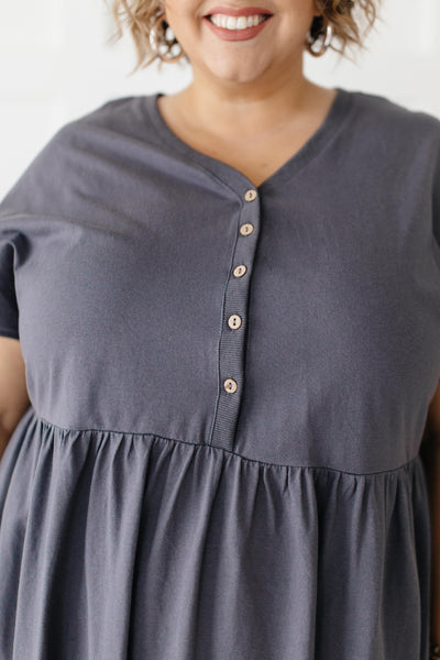 A Wish Your Heart Makes Dress in Charcoal