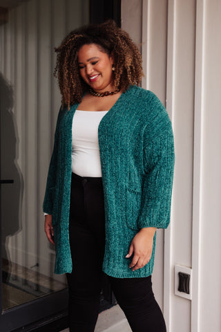 Admire Me Cardi in Hunter Green