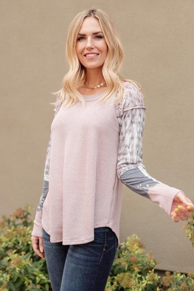 All About The Details Top in Dusty Lavender