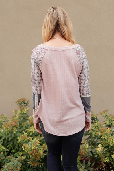 All About The Details Top in Dusty Lavender