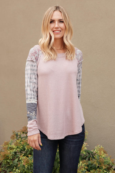 All About The Details Top in Dusty Lavender