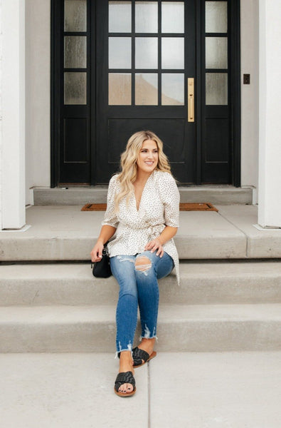 All Set Polka Dot Top in Ivory