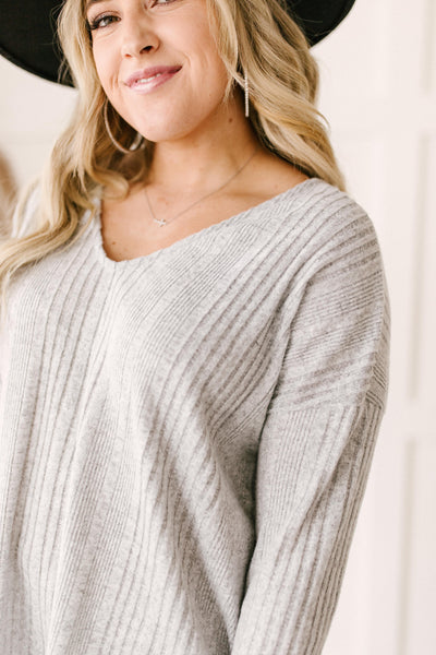 Amira Textured Top in Gray