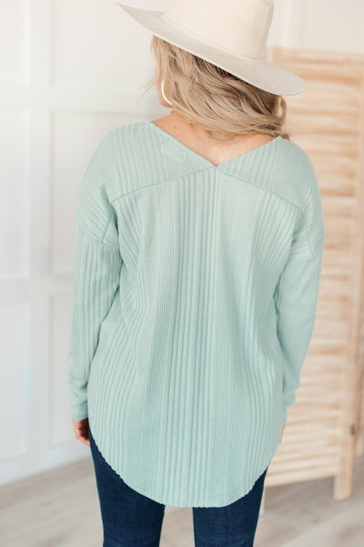 Amira Textured Top in Mint