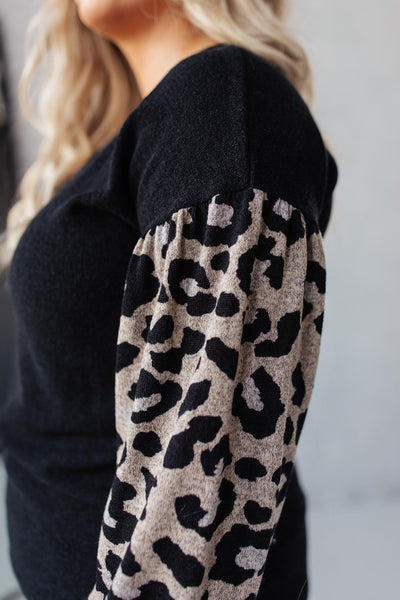 Animal Print Criss Cross Top