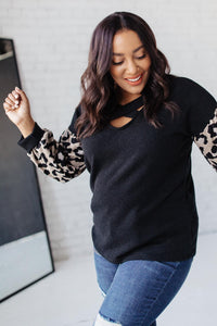 Animal Print Criss Cross Top