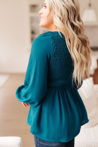 Annalise Top In Deep Teal