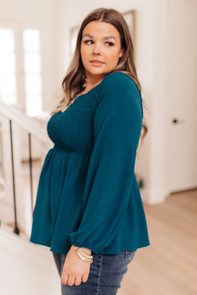 Annalise Top In Deep Teal