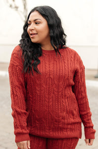 Annie Knit Top in Rust