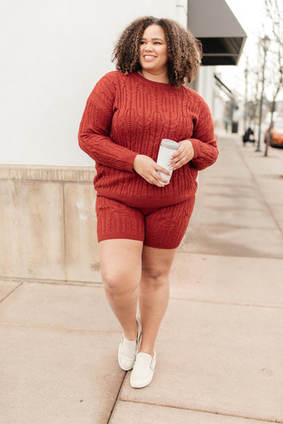 Annie Knit Top in Rust