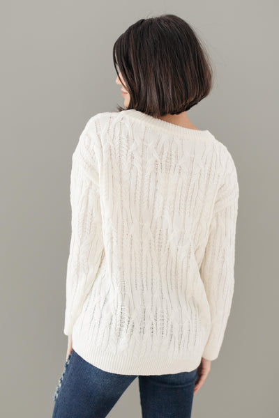 Annie Knit Top in Cream