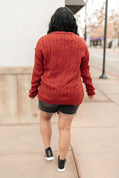 Annie Knit Top in Rust