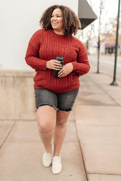 Annie Knit Top in Rust