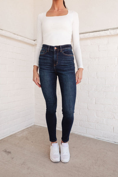 Around the Clock Hi-Waist Skinny Jeans