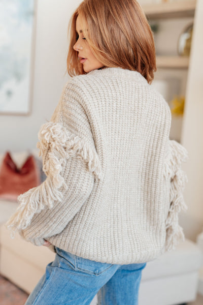 Ask Me About It Fringe Cardigan