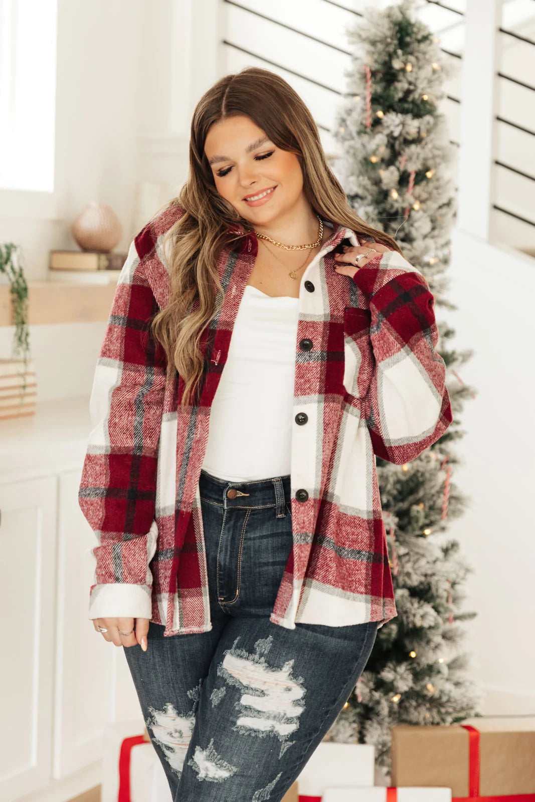 PREORDER: Aspen Shacket in Burgundy