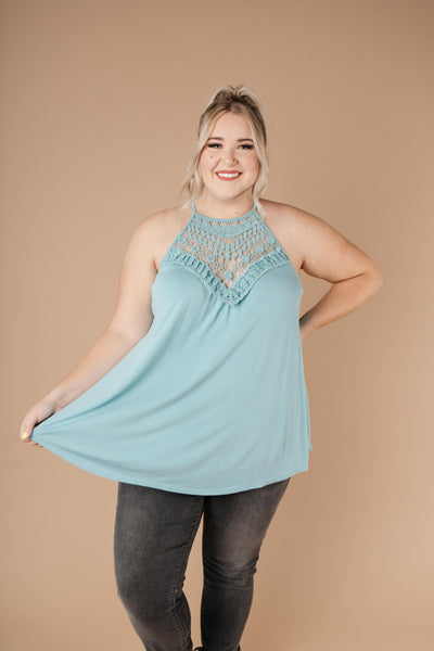 Just For Show Top In Aqua