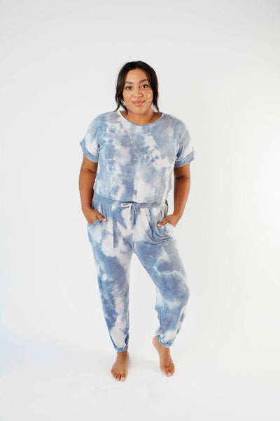 Tie Dye Blues Jumpsuit