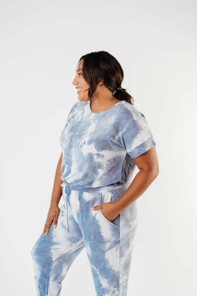 Tie Dye Blues Jumpsuit