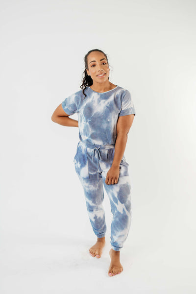 Tie Dye Blues Jumpsuit