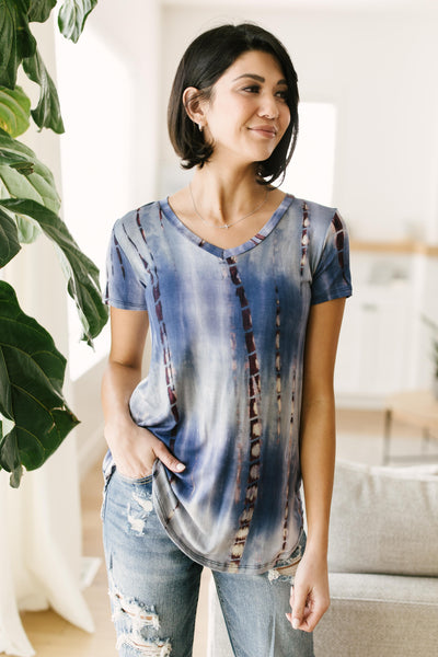 Bamboo Blues Tie Dye Top