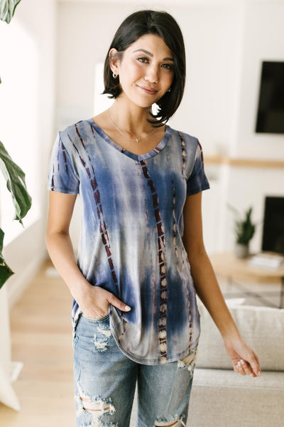 Bamboo Blues Tie Dye Top