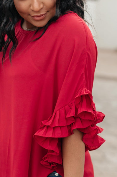 Be Mine Ruffle Sleeve Top