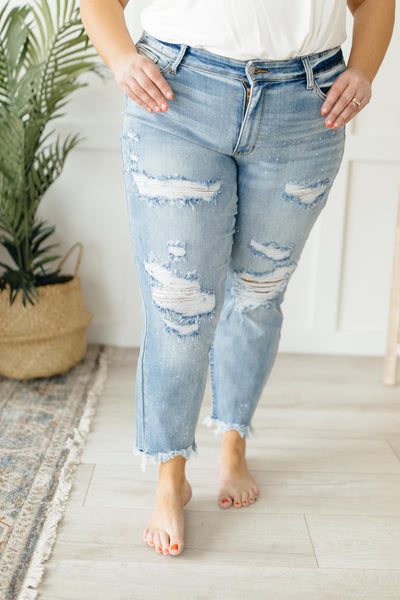 Beach Splash Boyfriend Jeans