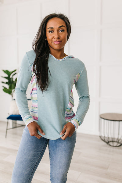 Beach Walk Hoodie in Mint