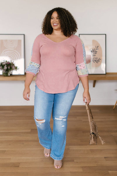 Blushing Blossom Top in Blush