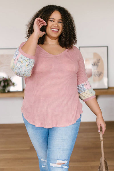 Blushing Blossom Top in Blush