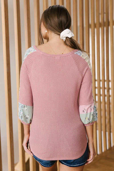 Blushing Blossom Top in Blush