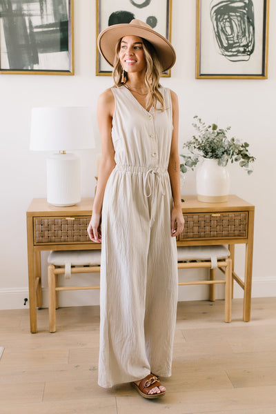 Boardwalk Jumpsuit in Cream