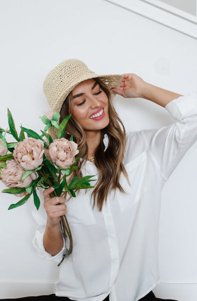 Braided Bow Straw Hat