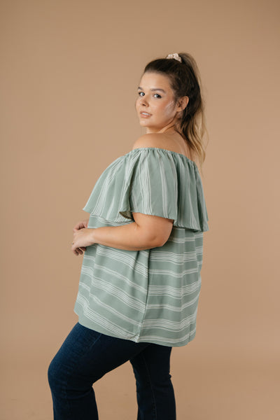 Breeze Into Fall Off Shoulder Ruffle Top