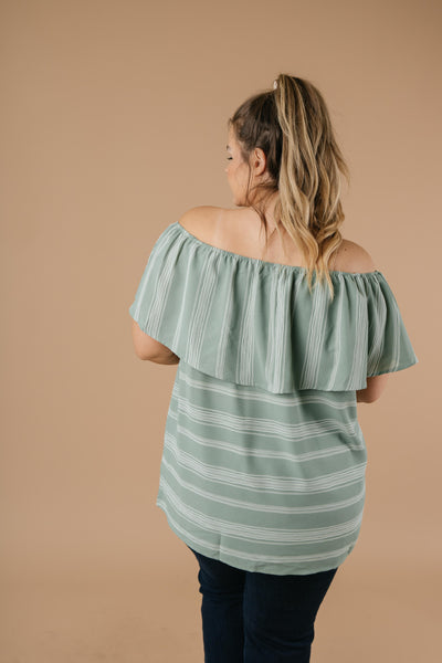 Breeze Into Fall Off Shoulder Ruffle Top