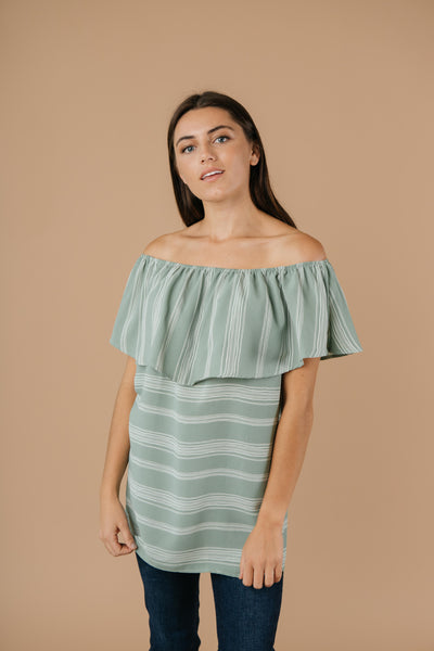 Breeze Into Fall Off Shoulder Ruffle Top