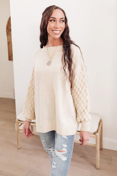 Bubbly B Sweater In Ivory