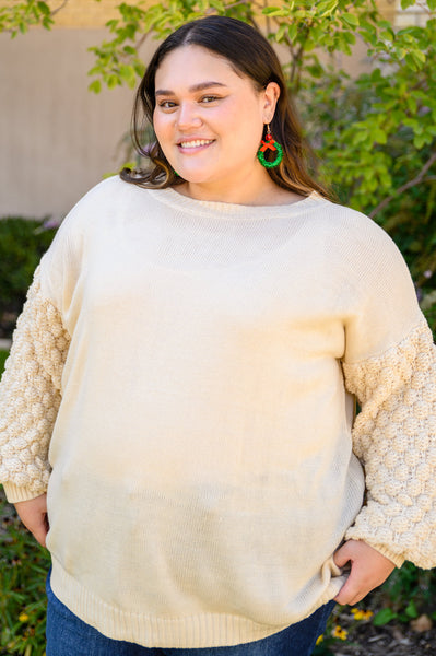 Bubbly B Sweater In Ivory