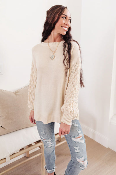 Bubbly B Sweater In Ivory