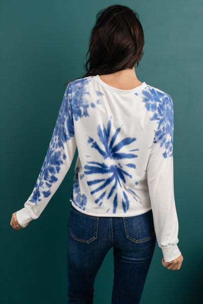 Bursts Of Blue Pullover